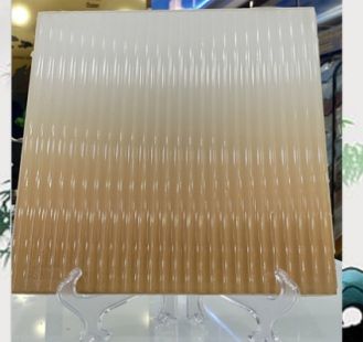 Amber Fluted Gradient decorative glass sample