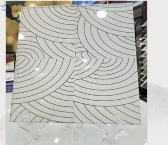Overlapping Arcs decorative glass sample