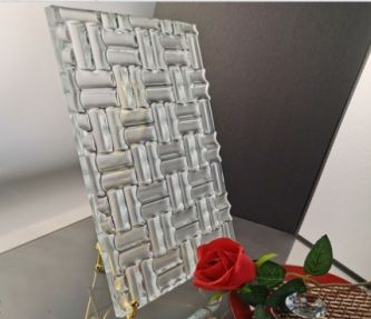 Basketweave Pattern decorative glass sample