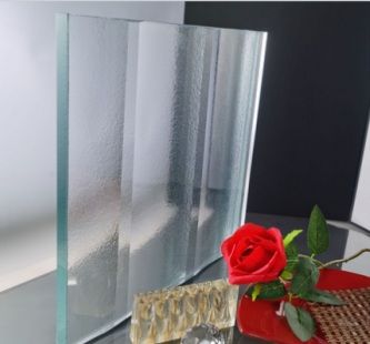 Broad Flutes decorative glass sample