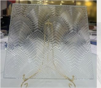 Chevron Lines decorative glass sample