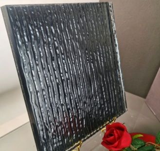 Dark Linear Texture decorative glass sample