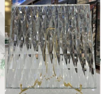 Elongated Facets decorative glass sample