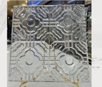 Geometric Medallions decorative glass sample