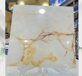 Warm Marble Effect decorative glass sample