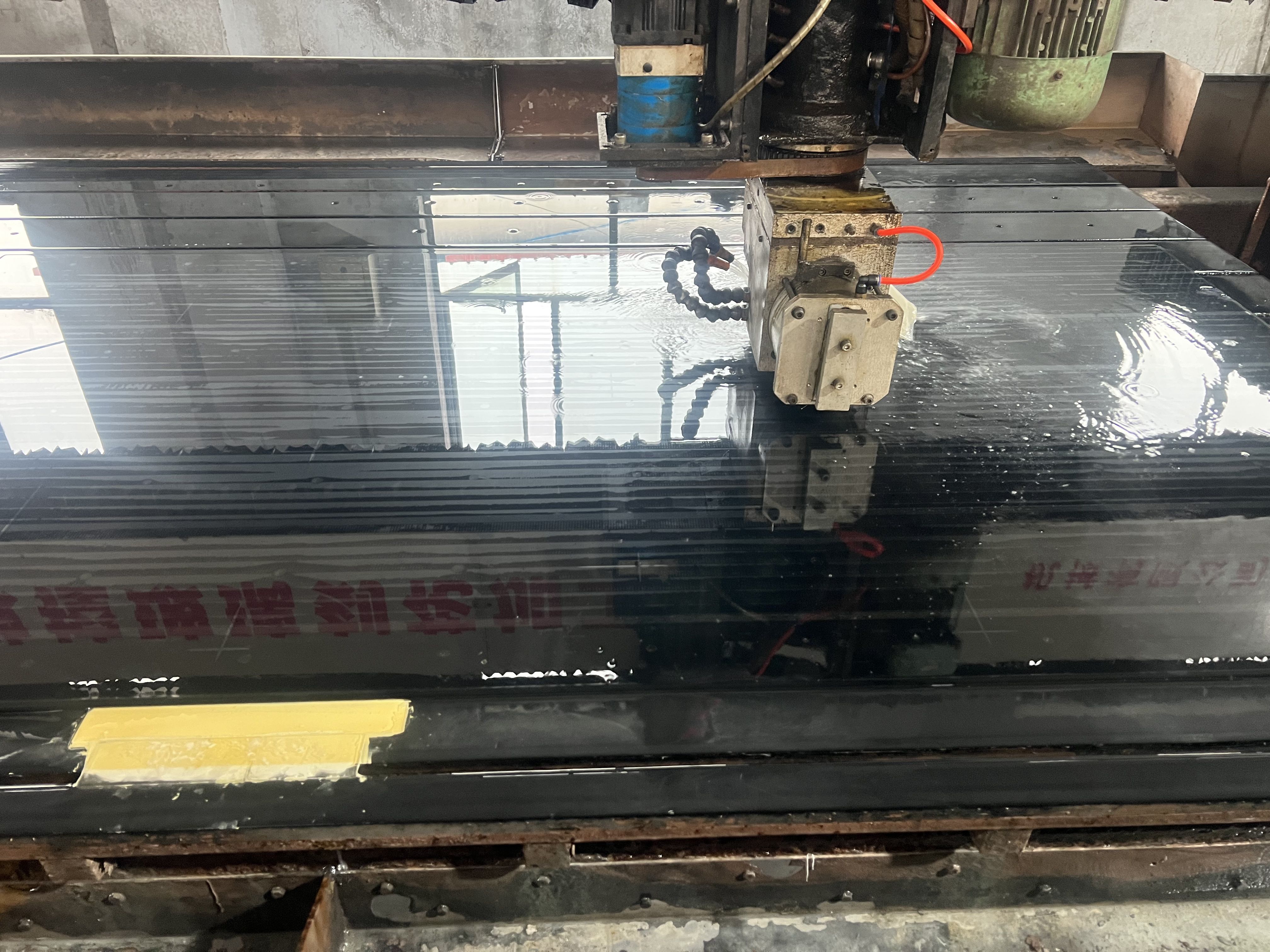 Glass processing equipment inside the production environment