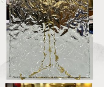 Water Texture decorative glass sample